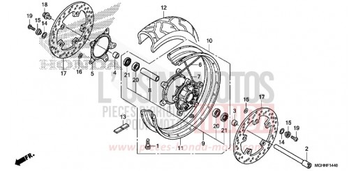 FRONT WHEEL VFR1200XH de 2017